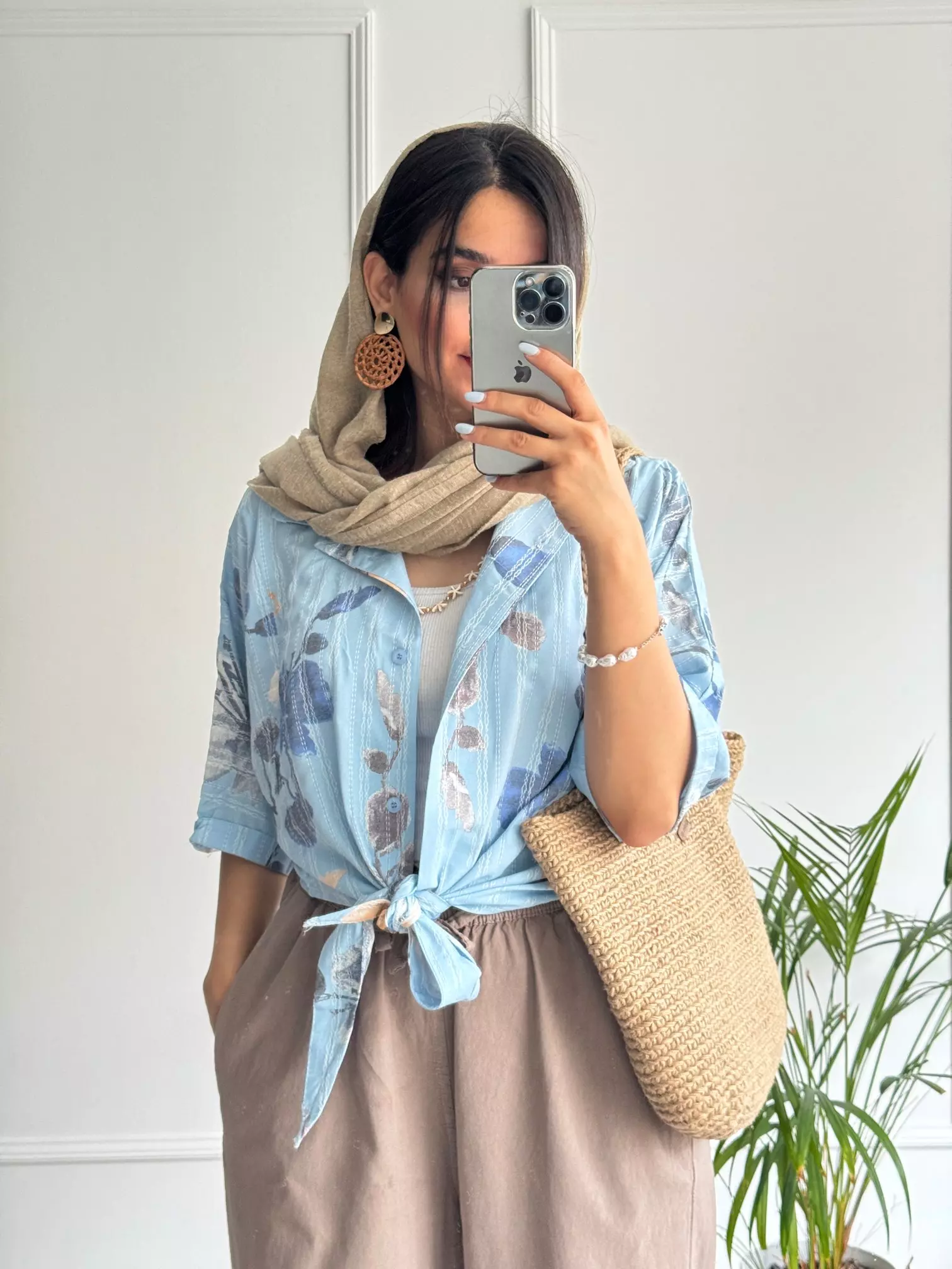شومیز گره ای گندم